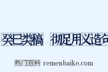 癸巳类稿·彻足用义造句是什么意思的图片